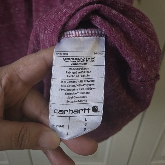 CARHARTT Mens  Short Sleeve  T-shirt Graphic Logo Cotton Loose Fit Size L #046 - Picture 5 of 5